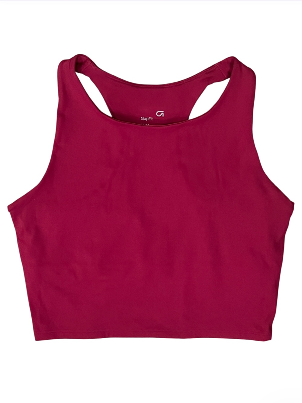 GapFit Crop Active Racerback Tank Red Size Medium